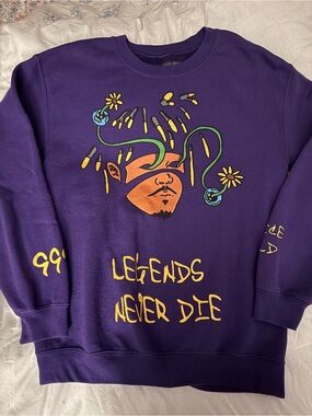 Juice Wrld Legends Never Die  Sweatshirt Purple, 999. Small